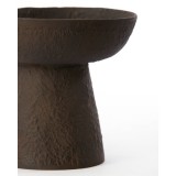 DISH ON BASE DARK BROWN 21